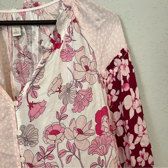 Women's Cato Pink & White Floral Long Sleeve Top - Picture 3 of 8